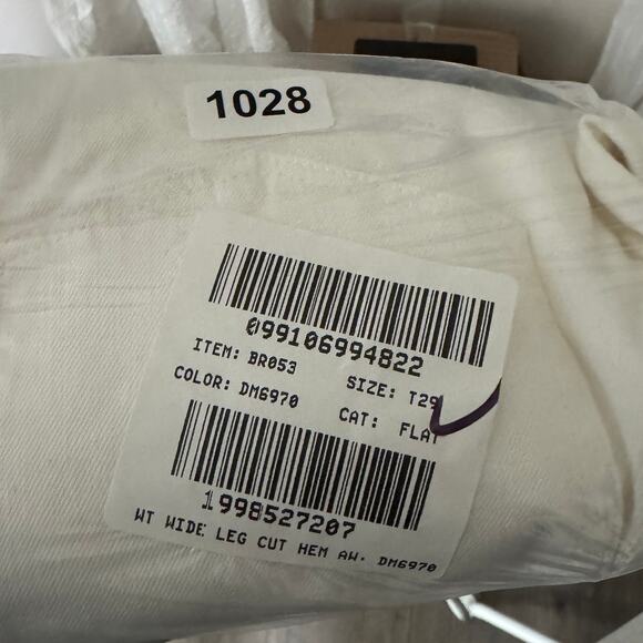 J.Crew Tall Wide-Leg Jeans WMNS 29T White Denim Hi-Rise All-Day Stretch Raw Hem - Picture 8 of 8